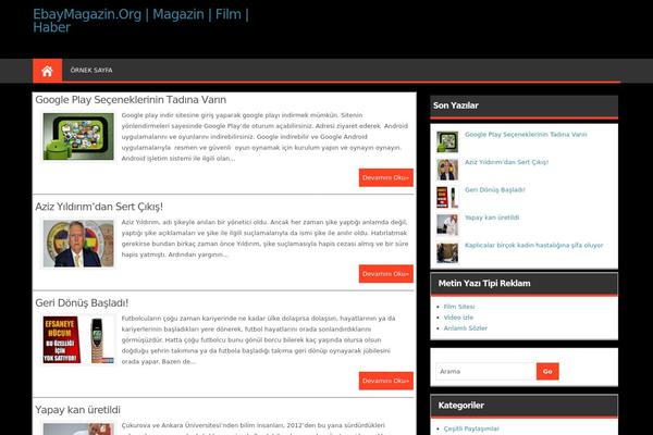 Magazine Style theme site design template sample