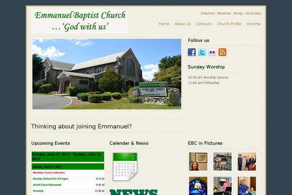 Ecclesia theme site design template sample