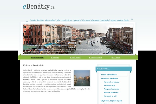 ebenatky.cz site used Etravel-cz
