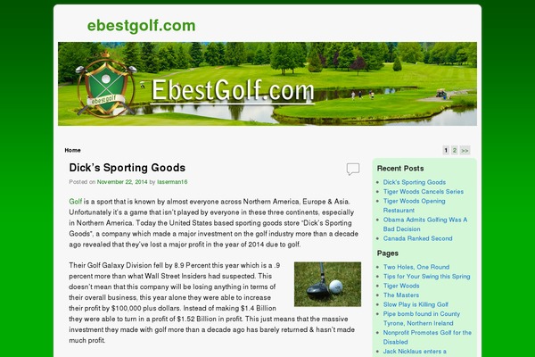 ebestgolf.com site used Aspen