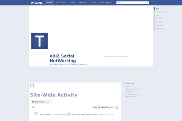 Site using BuddyPress Social plugin