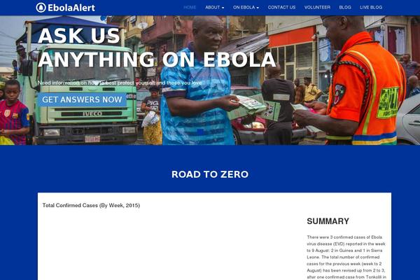ebolaalert.org site used Ebolaalert