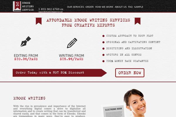 eBook theme site design template sample