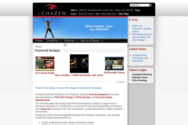 Shadow theme site design template sample