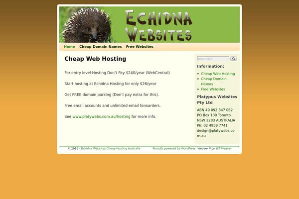 Weaver II theme site design template sample
