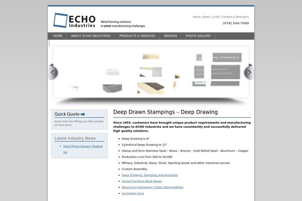 Echo theme site design template sample