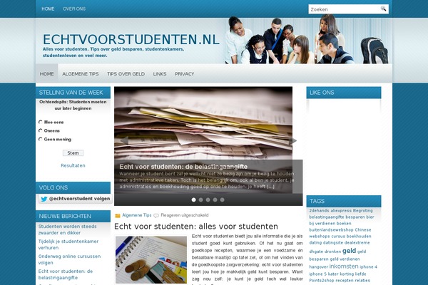 echtvoorstudenten.nl site used Educationsite