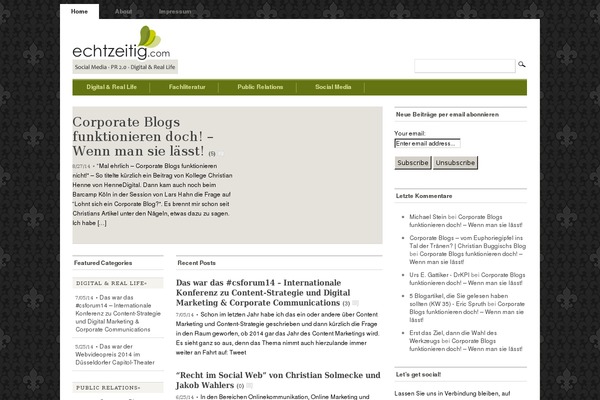 Mimbo theme site design template sample