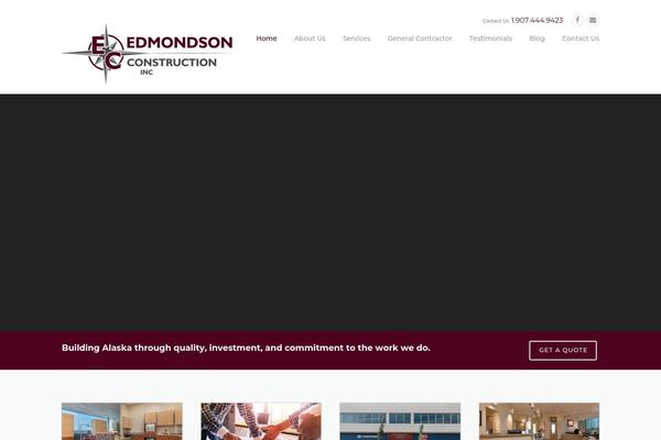 Construction theme site design template sample