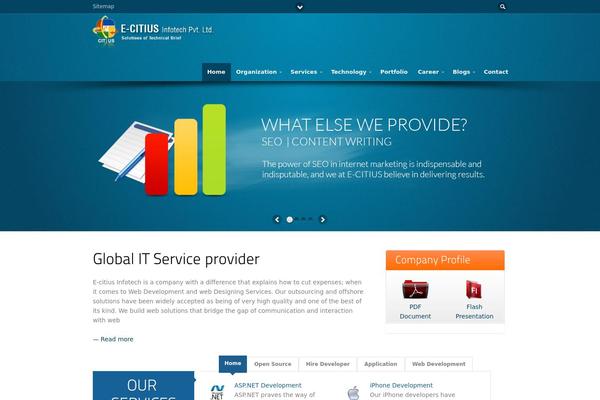 Flare theme site design template sample