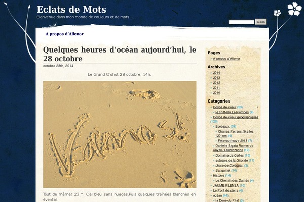 eclats-de-mots.fr site used Pretty Parchment