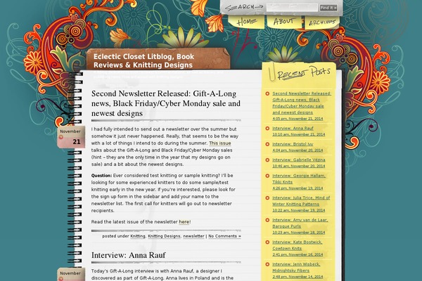 eclecticcloset.ca site used Notepad Chaos