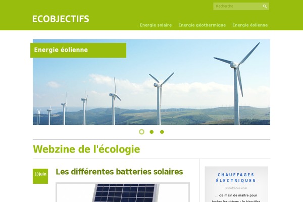 Green Stimulus theme websites examples