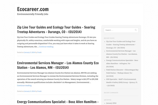 Tiga theme site design template sample