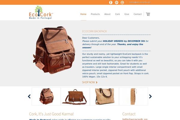 ecocork.us site used Cork