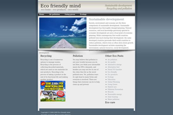 Eco theme site design template sample