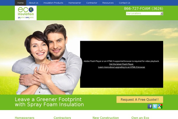Eco theme site design template sample