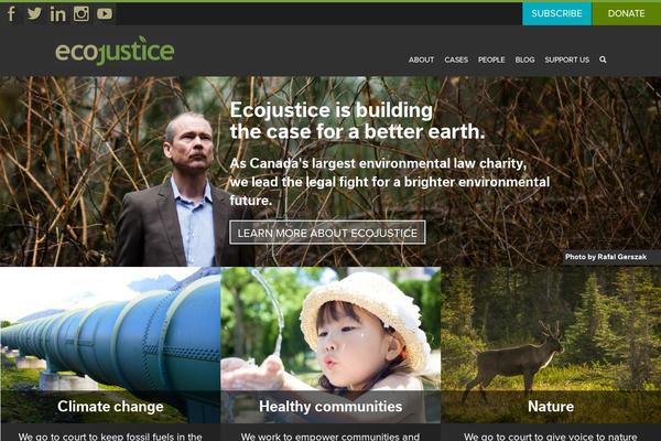 ecojustice.ca site used Ecojustice
