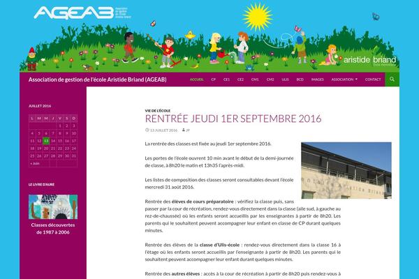 Twenty Fourteen theme site design template sample