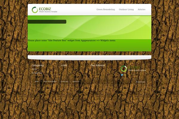 Ecobiz theme site design template sample