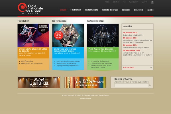ecolenationaledecirque.ca site used Parkour3