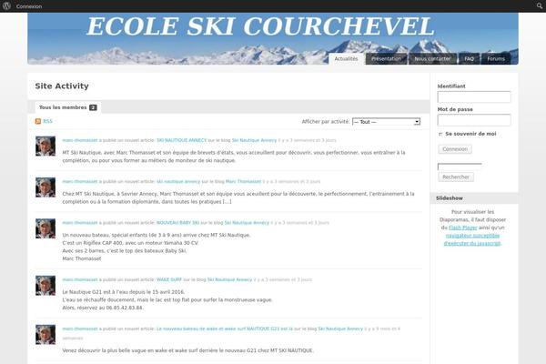 ecoleskicourchevel.com site used Buddypress Widget Theme
