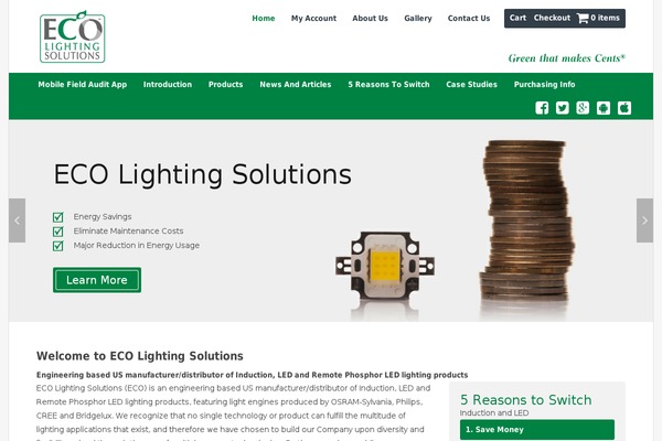 Eco theme site design template sample