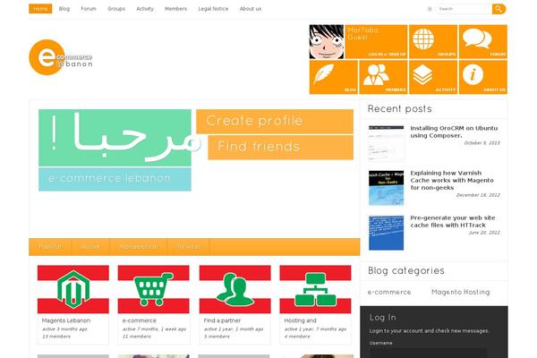 OneCommunity theme site design template sample
