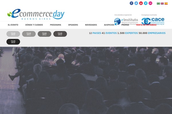 Evento website example screenshot