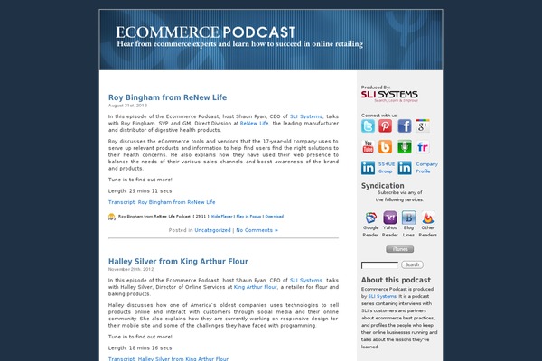 Podcast theme site design template sample