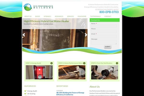 Eco theme site design template sample