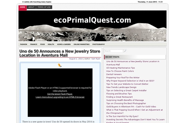 RedLine theme site design template sample