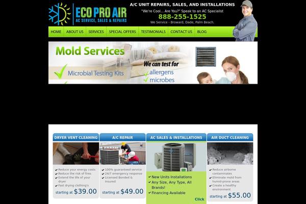 Eco theme site design template sample