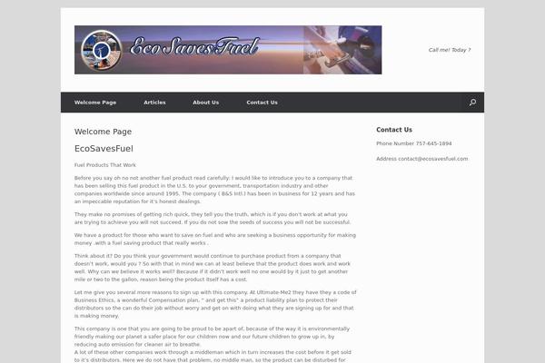 Vantage theme site design template sample