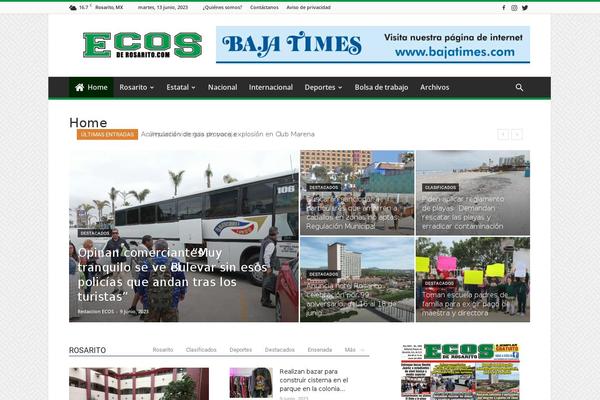 Newspaper theme site design template sample