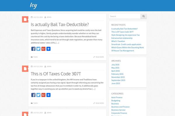 Icy theme site design template sample