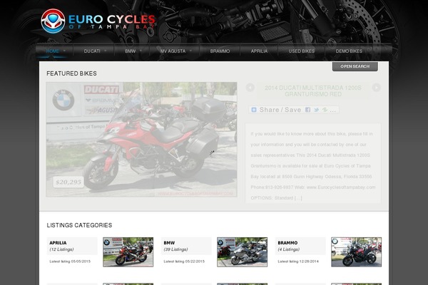 Listings theme site design template sample