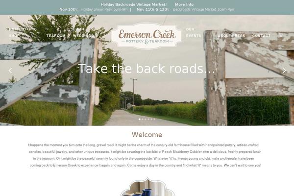 ecreekpotteryandtearoom.com site used Cabin