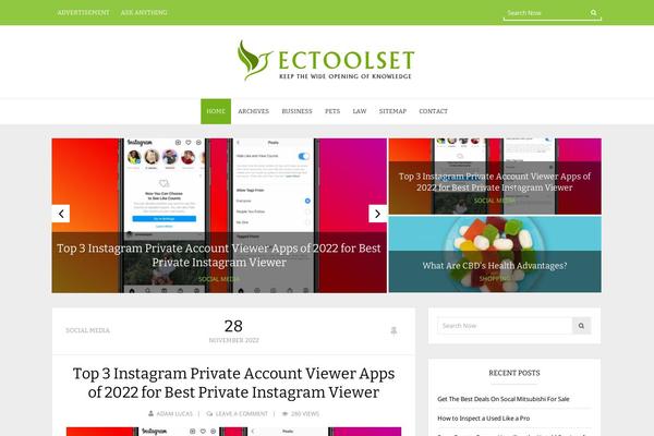 UBlog theme site design template sample