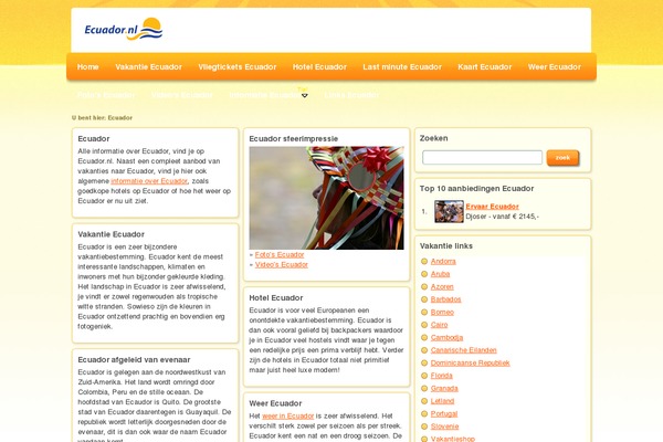 ecuador.nl site used Zonthema