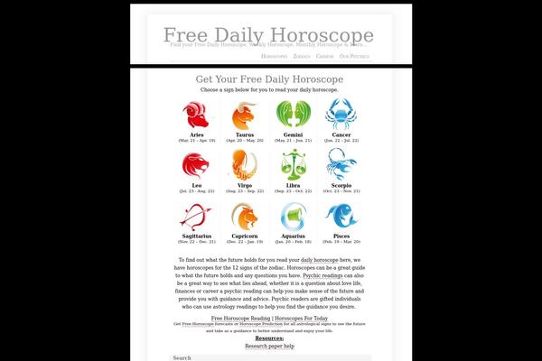 edailyhoroscope.com site used Clear