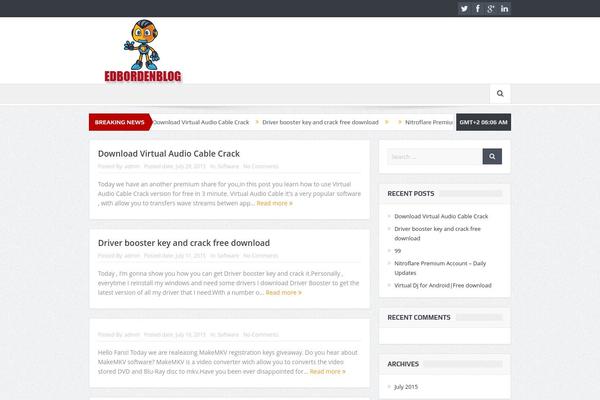 Site using AccessPress Social Counter plugin