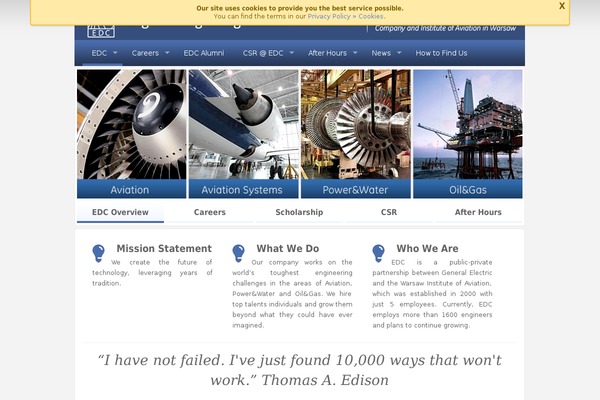 Edc theme site design template sample