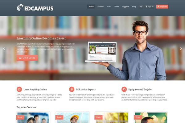 Academy theme site design template sample