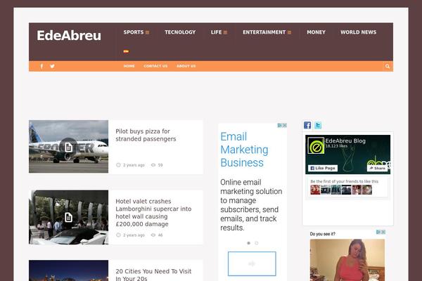 Truemag theme site design template sample