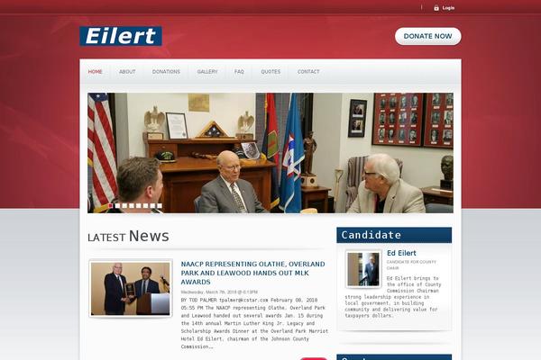 Candidate theme site design template sample
