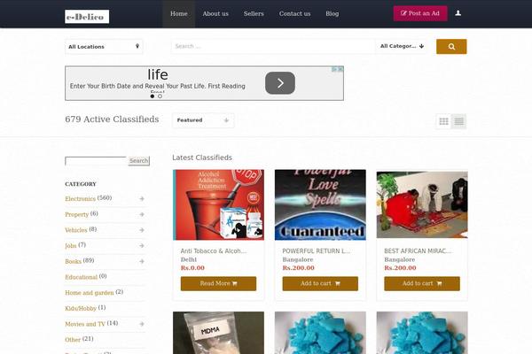 ClassifiedEngine theme site design template sample