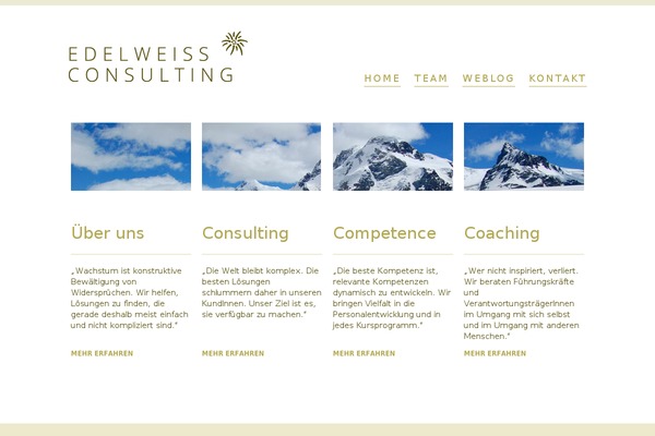 Edelweiss theme site design template sample