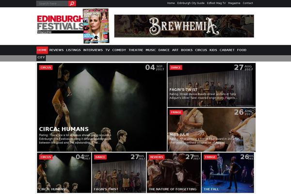 Mag theme site design template sample