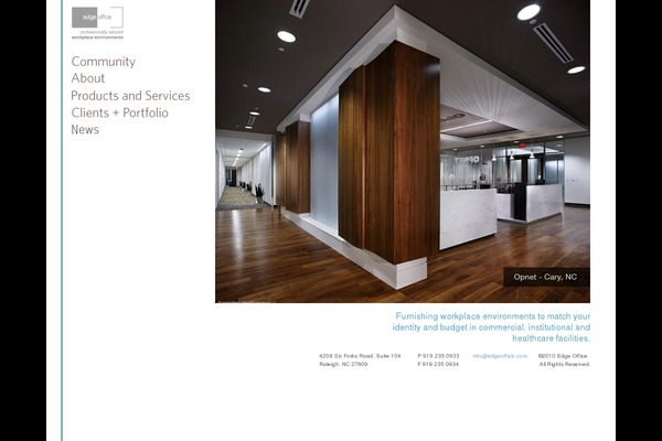 Edge theme site design template sample